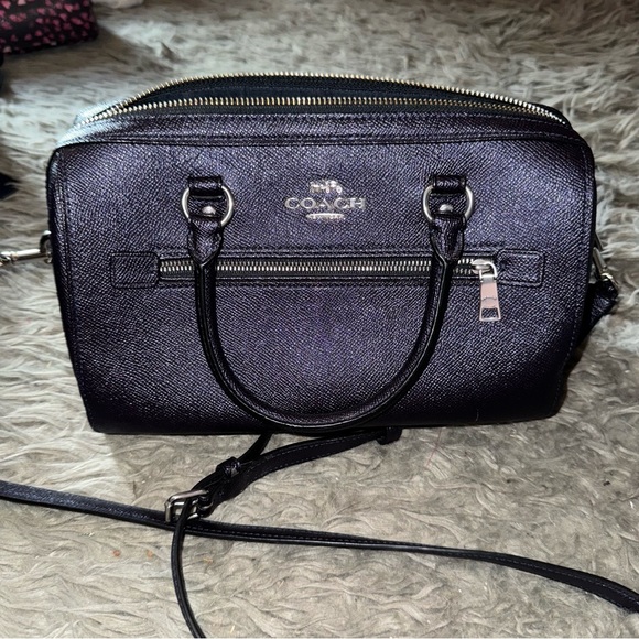 Coach Rowan Satchel Bag Navy Blue - Picture 6 of 15